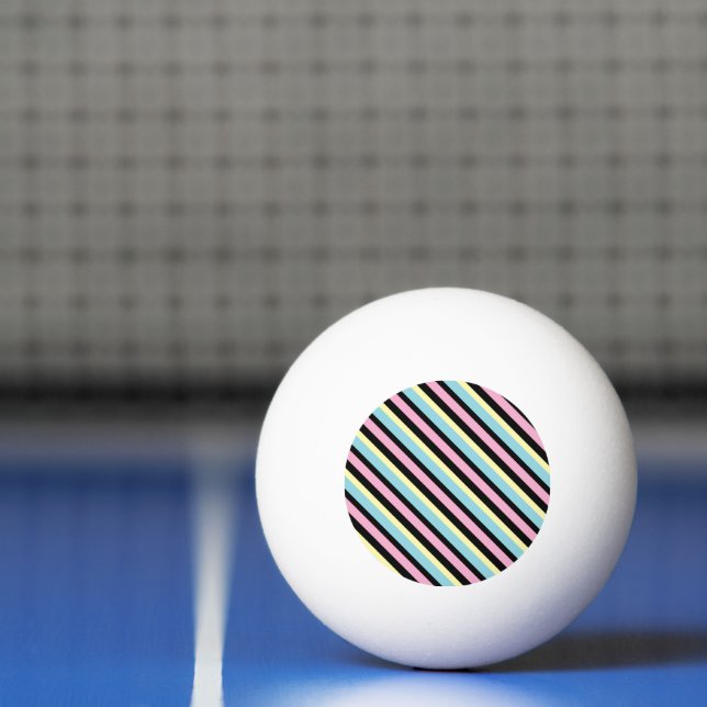 Cool Colours Stripes Pattern  Ping Pong Ball (Net)