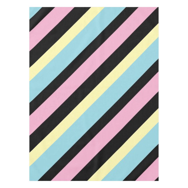 Cool Colours Stripes Pattern  Tablecloth (Front)