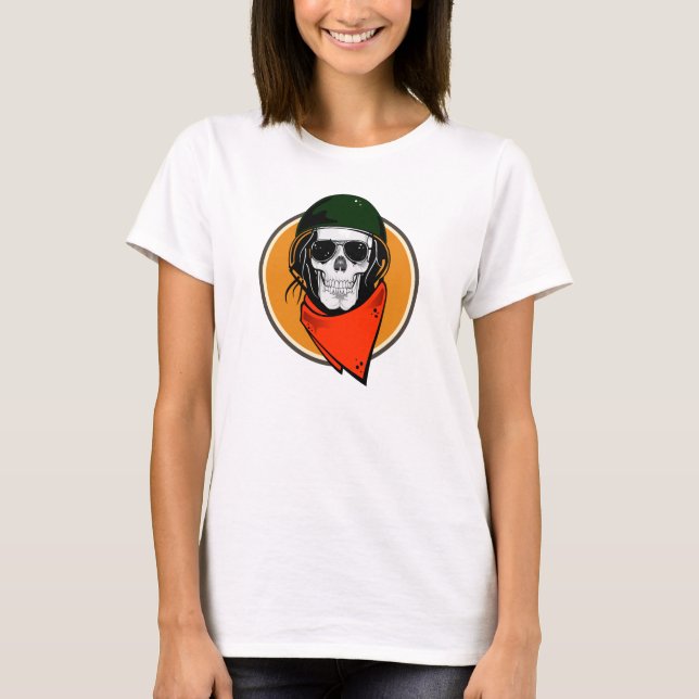 Cool Combat Skull T-Shirt (Front)