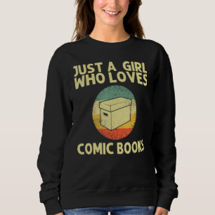 Cool Comic Book For Girls Kids Comic Book Lovers B Sweatshirt