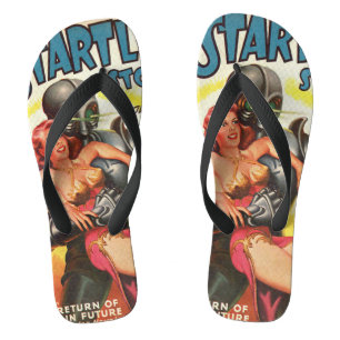 Cool comic pattern thongs
