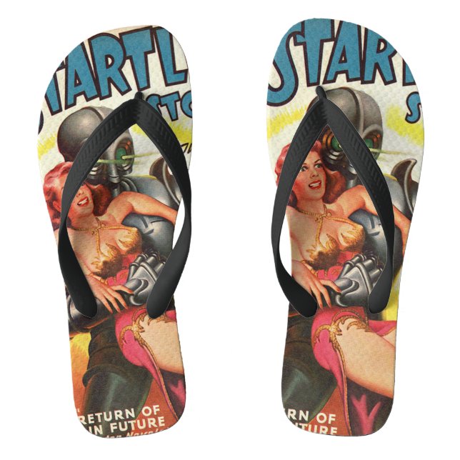 Cool comic pattern thongs (Footbed)