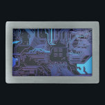 Cool Computer Circuit Board Blue Belt Buckle<br><div class="desc">Cool Computer Circuit Board - Blue This one is for the geek in all of us</div>