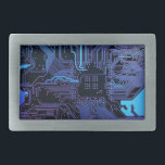 Cool Computer Circuit Board Blue Belt Buckle<br><div class="desc">Cool Computer Circuit Board - Blue This one is for the geek in all of us</div>