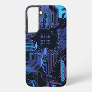 Cool Computer Circuit Board Blue Custom Samsung Galaxy Case