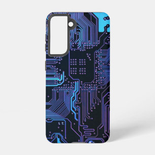 Cool Computer Circuit Board Blue Samsung Galaxy Case