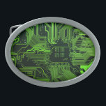 Cool Computer Circuit Board Green Belt Buckle<br><div class="desc">Cool Computer Circuit Board - Green This one is for the geek in all of us</div>