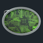 Cool Computer Circuit Board Green Belt Buckle<br><div class="desc">Cool Computer Circuit Board - Green This one is for the geek in all of us</div>