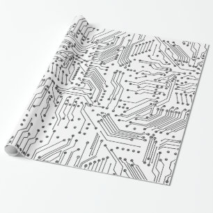 Cool Computer Circuit Board Wrapping Paper