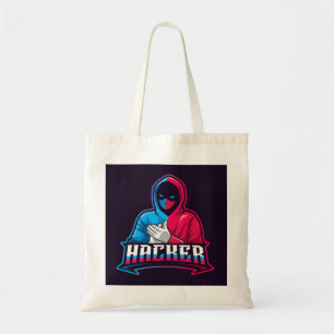 Cool Computer Hacker Cartoon Drawing Tote Bag