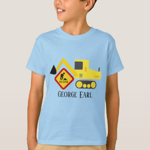 cool construction digger truck add name T-Shirt
