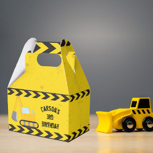 Cool Construction Excavator Kids Birthday Party Favour Box