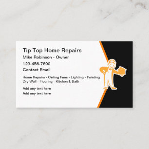 Cool Construction Handyman Home Repairs Business Card