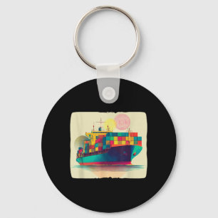 Cool container ship costume for logistics and key ring