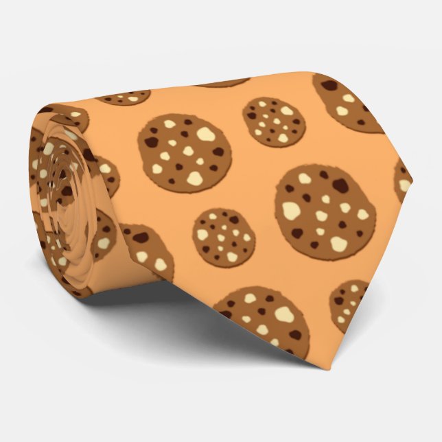 cool cookie pattern Bakery Tie (Rolled)