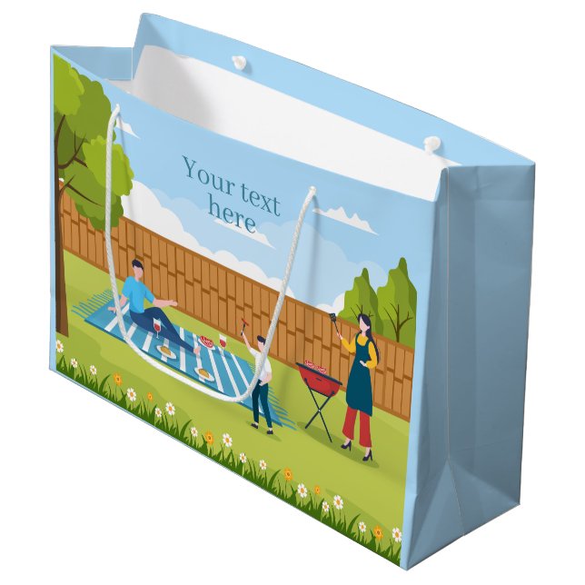 cool cookout party lovers  large gift bag (Front Angled)