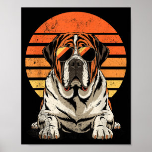 Cool cool saint bernard mom dad gift vintage dog poster