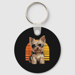 Cool cool yorkie mom dad gift vintage dog owners key ring
