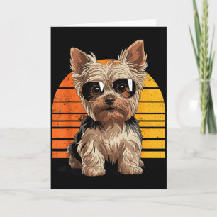 Cool cool yorkie mum dad gift vintage dog owners card