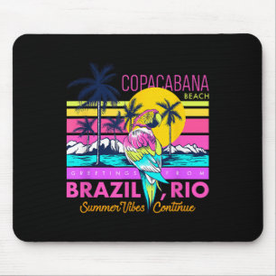 Cool Copacabana Beach Brazil Rio Summer Vibes Grap Mouse Pad