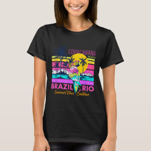 Cool Copacabana Beach Brazil Rio Summer Vibes Grap T-Shirt