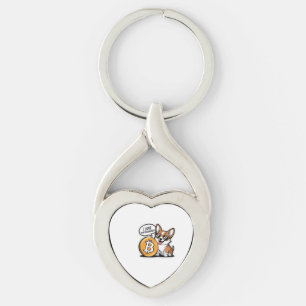 Cool Corgi Loves Cryptocurrency Key Ring