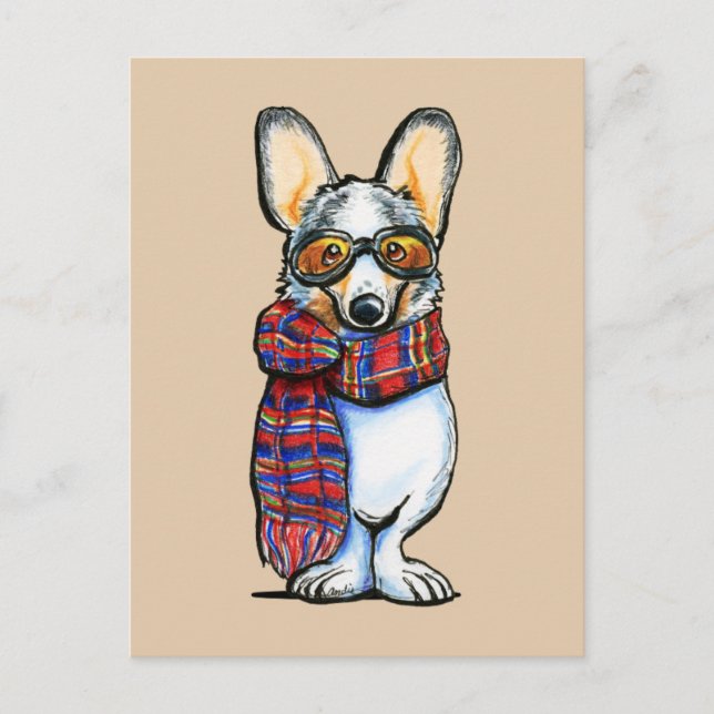 Cool Corgi Postcard (Front)
