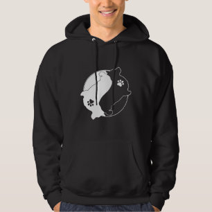 Cool Corgi Yin Yang Paw Dog Corgi Hoodie