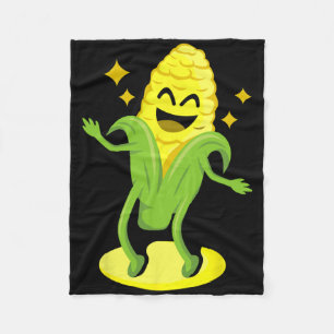 Cool Corn Art Men Women Farmer Dancing Corn On Cob Fleece Blanket