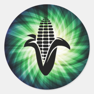 Cool Corn on the Cob Classic Round Sticker