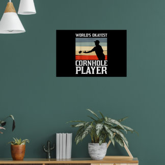 Cool Cornhole Design Corn Hole Cornhole Player Poster