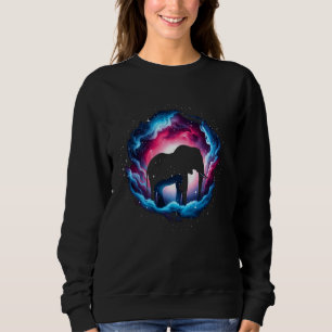 Cool Cosmic Elephant Galaxy Graphic Space Art Sweatshirt