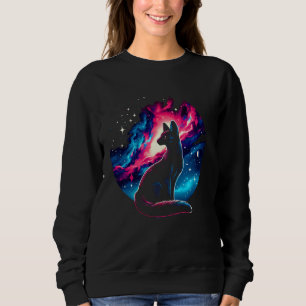 Cool Cosmic Fossa Galaxy Graphic Space Art Sweatshirt