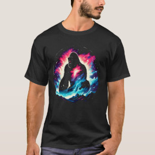Cool Cosmic Gorilla Galaxy Graphic Space Art T-Shirt