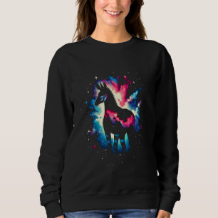 Cool Cosmic Okapi Galaxy Graphic Space Art Sweatshirt