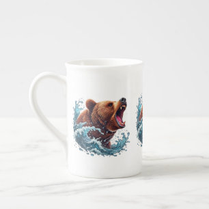 Cool Country bears cabin lovers Bone China Mug