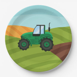 cool Country tractor party  Paper Plate