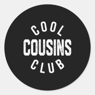 Cool Cousins Club Retro Vintage Graphic Classic Round Sticker