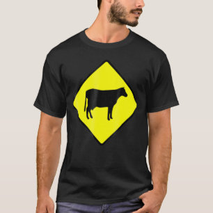 Cool Cow Crossing Sign T-Shirt