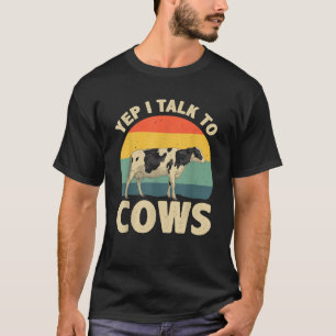 Cool Cow Design For Men Women Dairy Farmer Farming T-Shirt