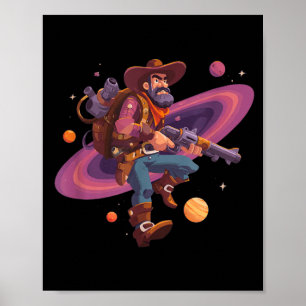 Cool Cowboy in Space Costume for Boys and Girls Poster