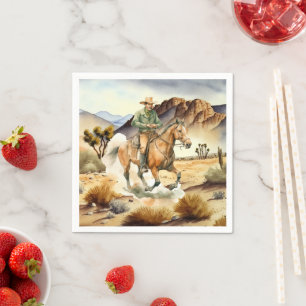 cool cowboy lovers Western party Napkin