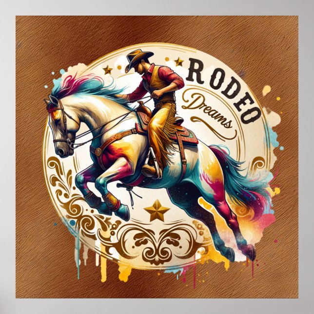 Cool Cowboy Rodeo dreams  Poster (Front)