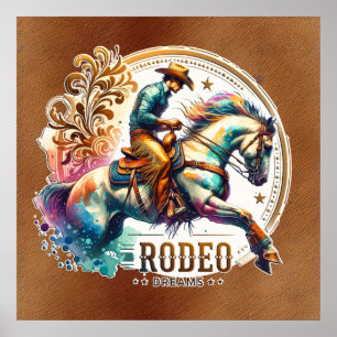 Cool Cowboy Rodeo dreams Poster
