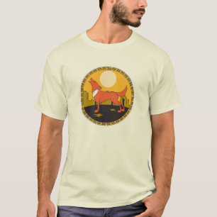 cool coyote circle design T-Shirt