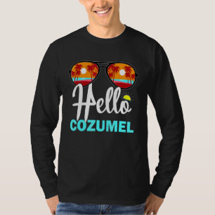 Cool Cozumel Mexico Island Summer Vacation Sunset T-Shirt