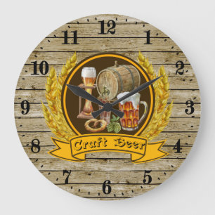 cool craft beer bar large clock