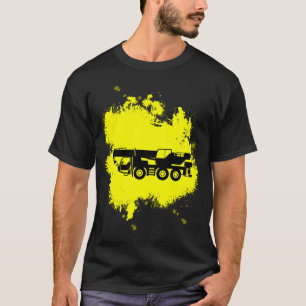 Cool Crane in bright yellow Colours for Constructi T-Shirt