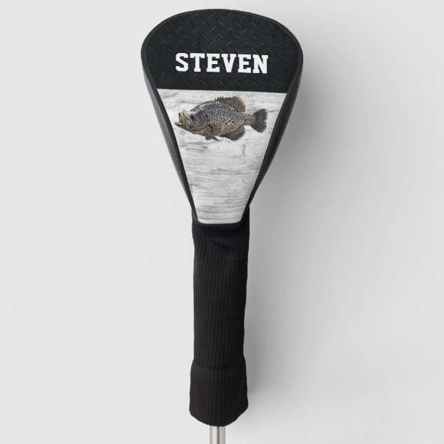 Cool Crappie Name Fishing Panfish Angler  Golf Head Cover (Front)