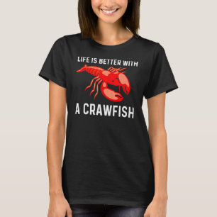 Cool Crawfish Art For Men Women Lobster Crawdad Bo T-Shirt